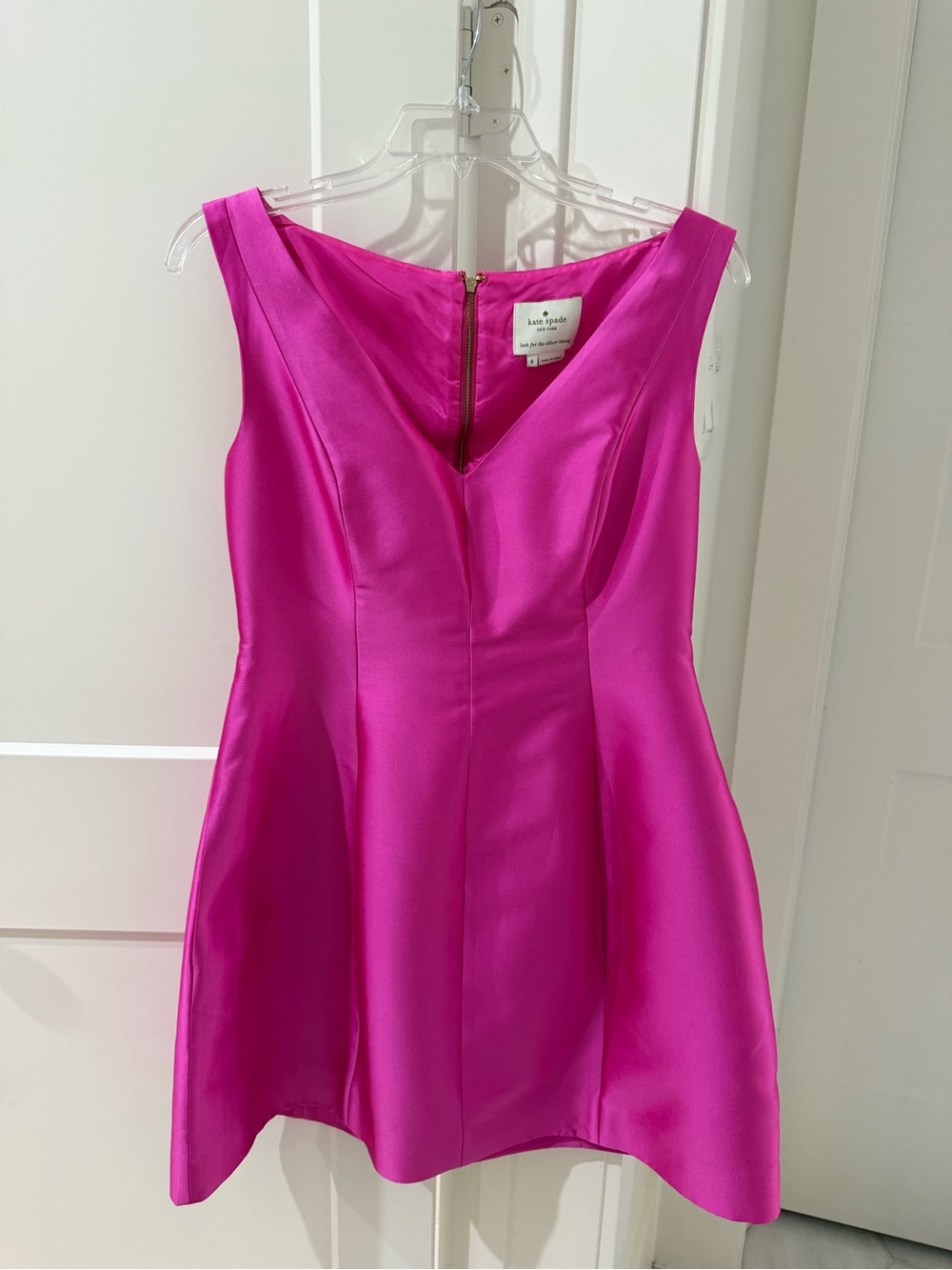 kate spade Hot Pink Satin Mini Dress